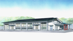 クリックで拡大 長崎県立小浜高等学校武道場